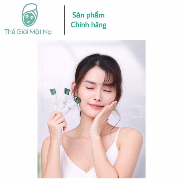 Một Hộp 20 Gói Mặt Nạ Ngủ Thạch Collagen YanJiayi Nâng Cơ, Căng Bóng, Bổ Sung Collagen Gấp 5 Lần