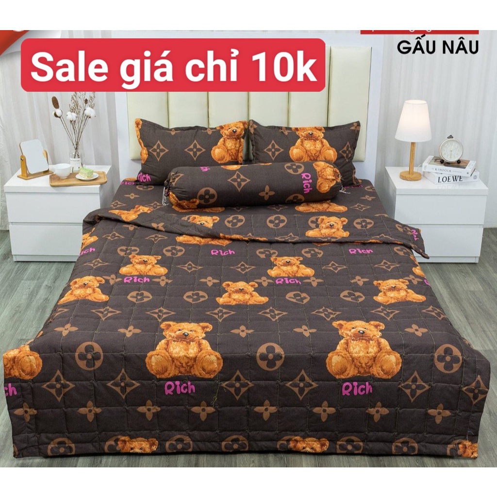Ga trải giường cotton poly 1m8x2m,[chọn trên 50 mẫu hot]drap giường hàn quốc,được chọn mẫu-mẫu bò chuối