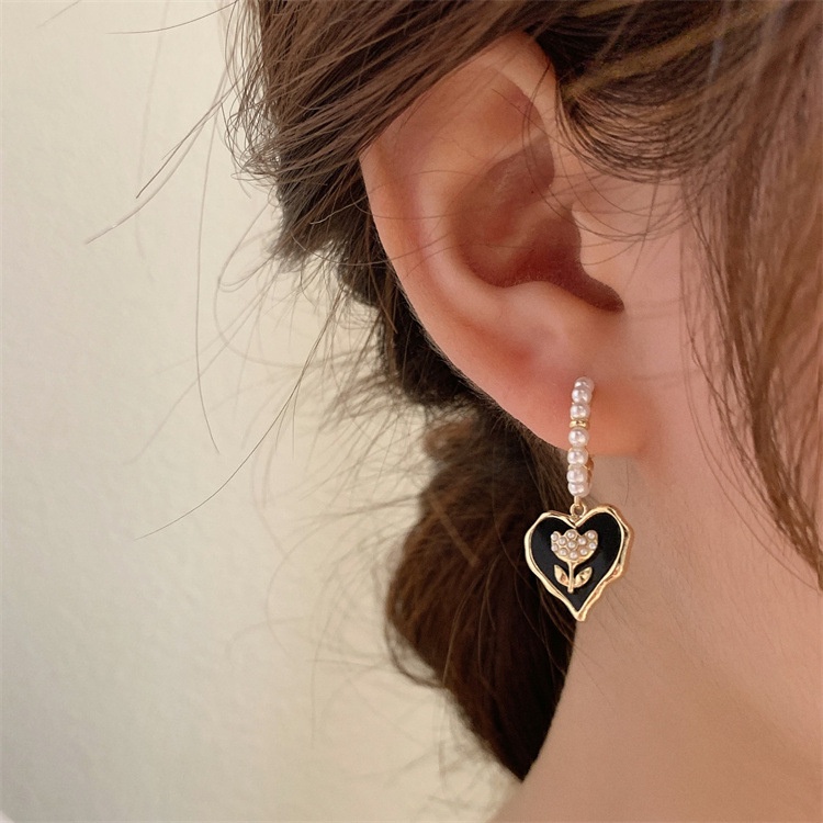 Bông Tai Mạ Bạc 925 Hình Hoa Tulip Đơn Giản Phong Cách Hàn Quốc 2022