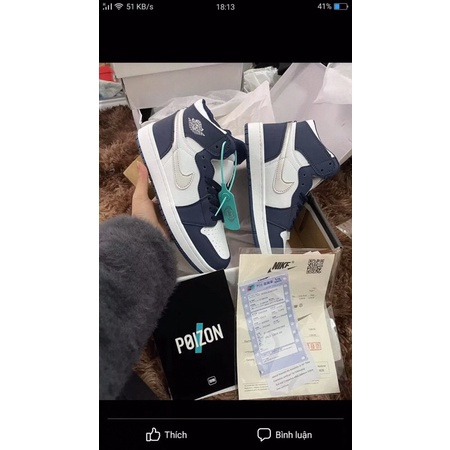 [Giày Jodan 1 High Xanh Navy Full PK[Box&Bill]⚡️Giày thể thao/Sneaker Nam Nữ‼️ | BigBuy360 - bigbuy360.vn