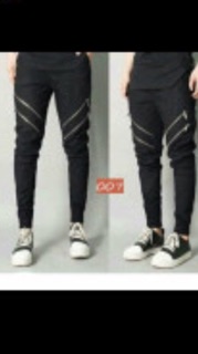 Quần jogger khoá zip nam nữ
