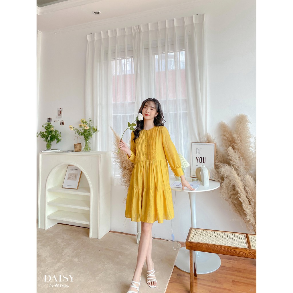 2002881- Váy babydoll tơ xếp ly ngực Daisy | BigBuy360 - bigbuy360.vn