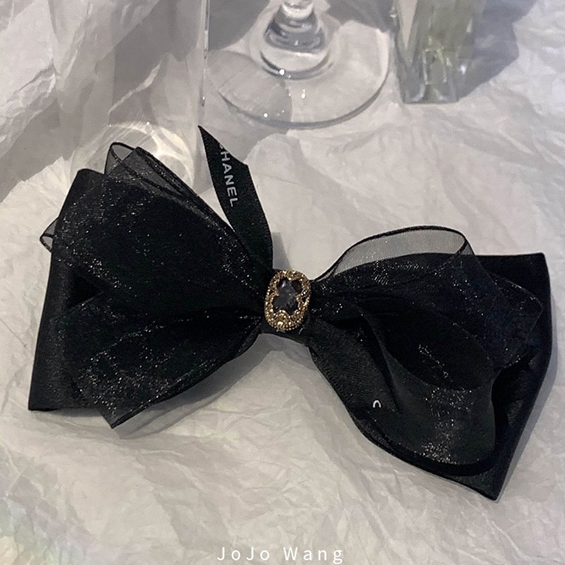 Kẹp Tóc Nơ In Chữ Phong Cách Phương Tây Dành Cho Nữ