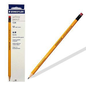 Bút chì Đức staedtler Noris [ GIÁ TỐT trong tháng - Hộp 12 cây tặng kèm quà] màu vàng đen - bút chì HB,2B. Gỗ mịn,