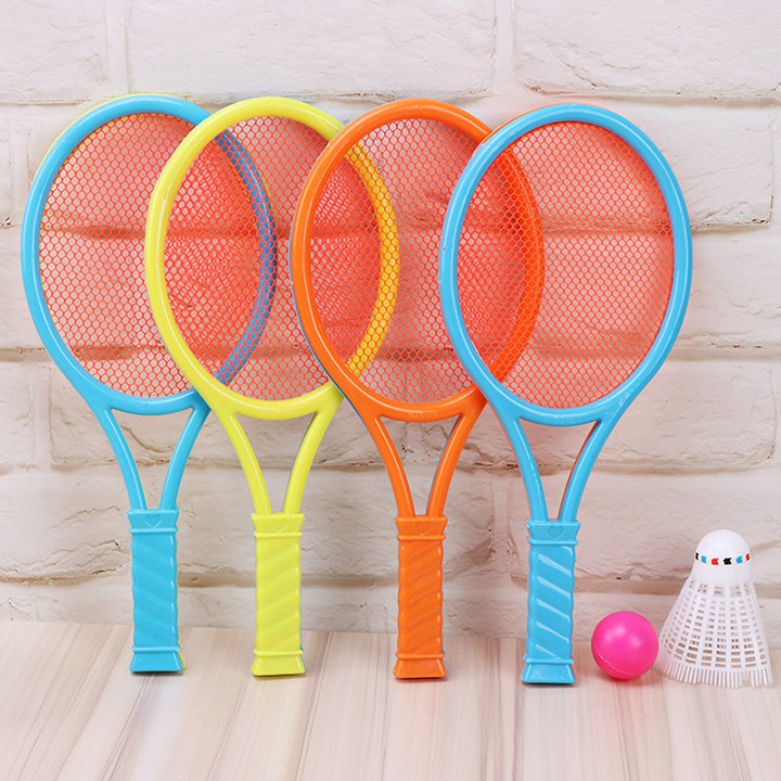 Vợt cầu lông bóng bàn tennis siêu nhẹ đồ chơi nhựa mini cho bé nhiều màu kèm bóng