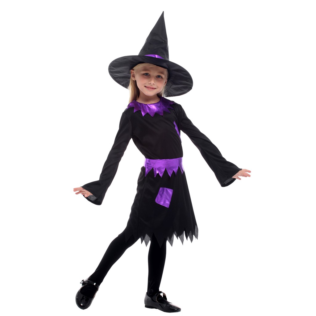 Bộ quần áo hóa trang phù thủy halloween cho trẻ