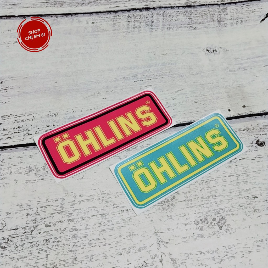 Tem/ decal OHLINS trang trí xe máy (màu ngẫu nhiên)