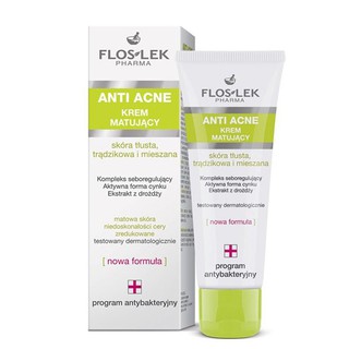 Kem kiểm soát dầu và điều tiết nhờn Floslek Anti Acne Mattifying Cream tuýp 30ml