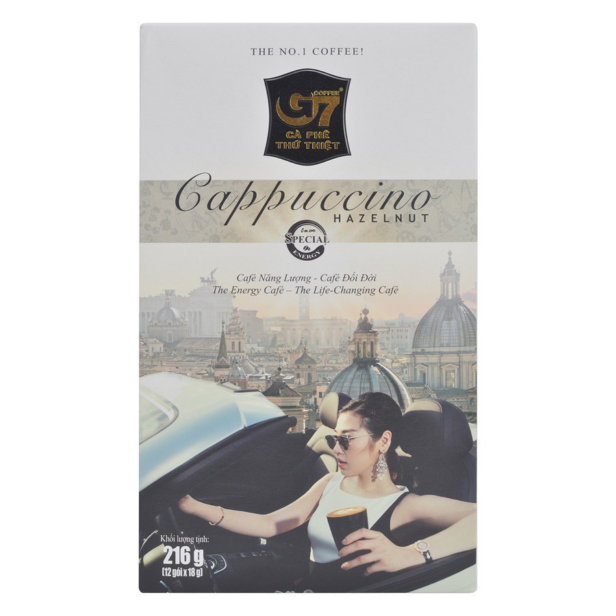 Cà Phê Trung Nguyên Legend Cappuccino Vị Hazelnut / Mocha / Coconut Hộp12 Sticks 18g