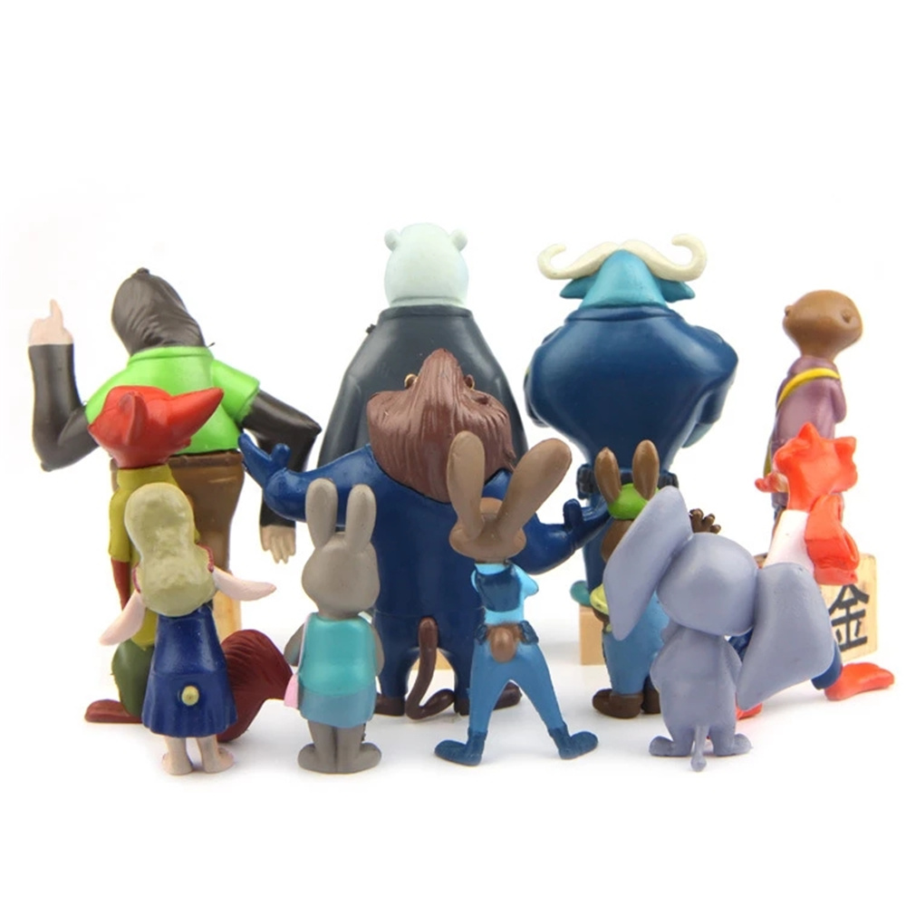 Set 12 Mô Hình Nhân Vật Phim Hoạt Hình Zootopia Bằng Pvc