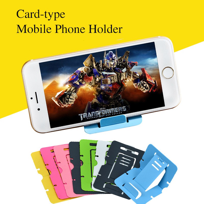 Giá đỡ điện thoại Card-type Mobile Phone Holder Universal Bracket Folding Portable Business Card Base Bulti-position Adjustable Multi-function Use