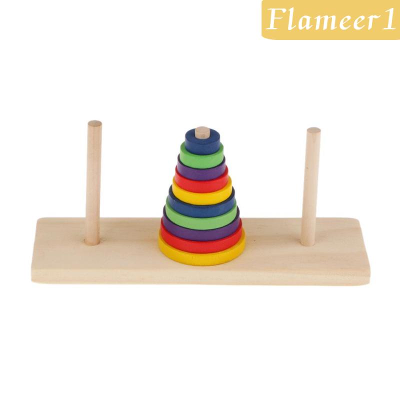 [Flameameer1] Đồ Chơi Tháp Gỗ Hanoi Truyền Thống Ấn Độ Tinh Tế Làm Quà Tặng Cho Gia Đình