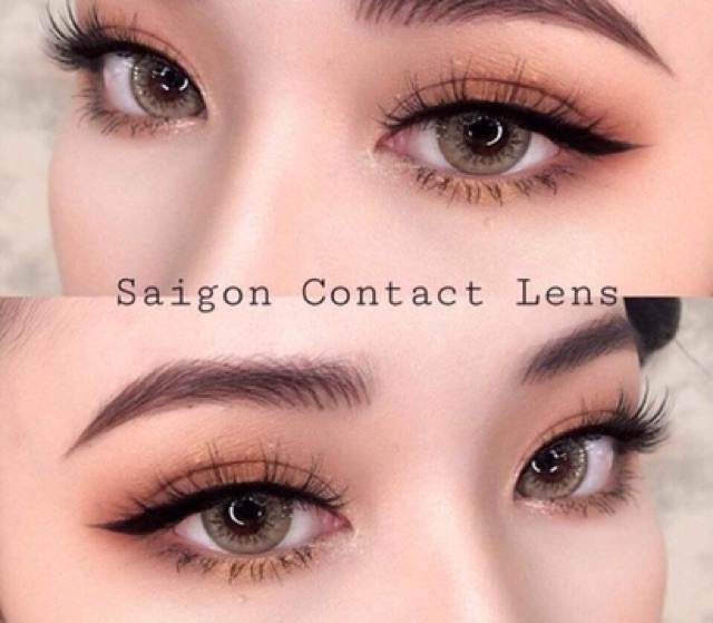 Kính áp tròng thái lens - lens thái mầu brown dãn vừa