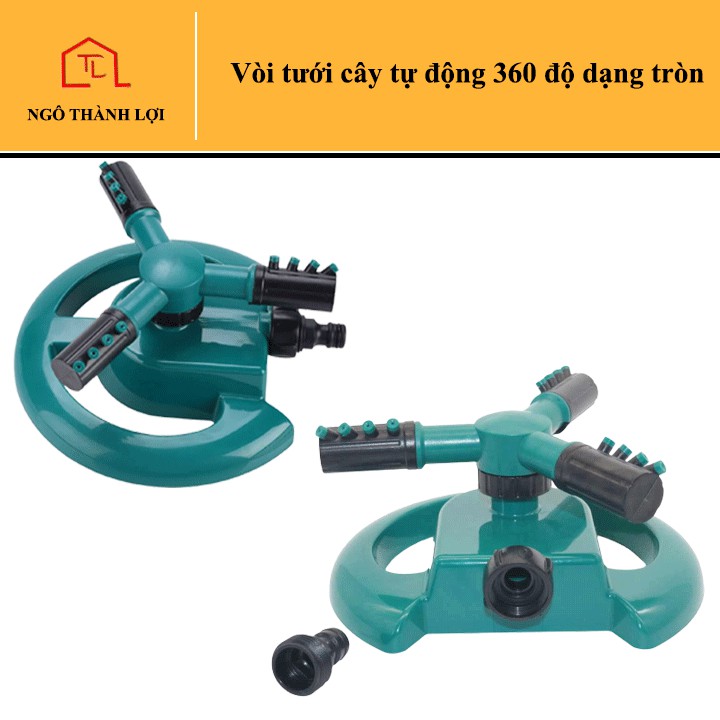 Vòi tưới cây tự động 360 độ dạng cánh bướm / dạng tròn tưới cỏ, phun mưa làm mát mái tôn, tưới bảo dưỡng bê tông