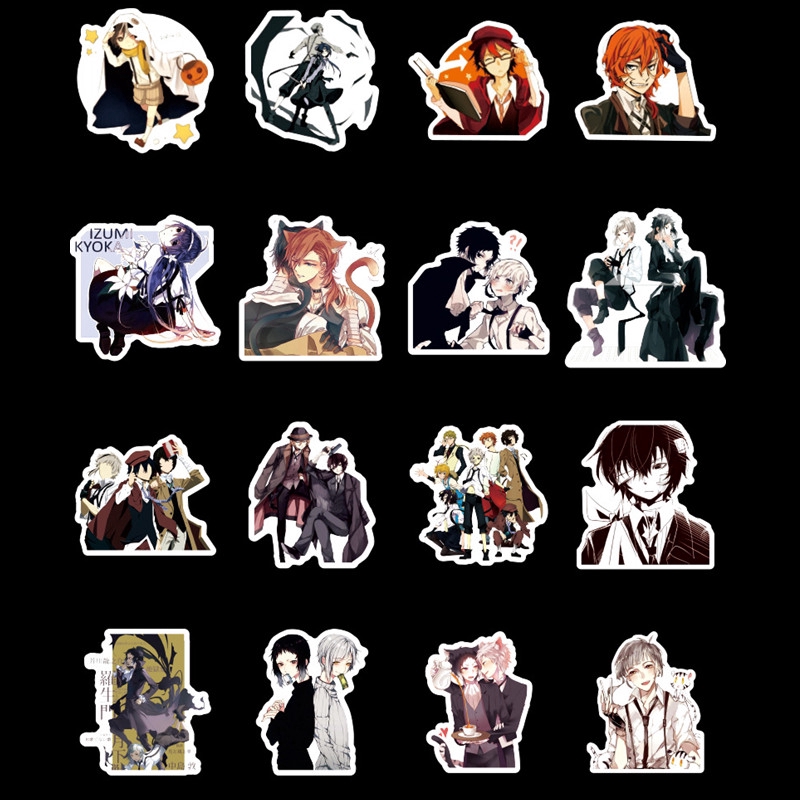 ❉ Bungou Stray Dogs - Series 01 Anime Stickers ❉ 50Pcs/Set Mixed Luggage Laptop Skateboard Doodle Stickers