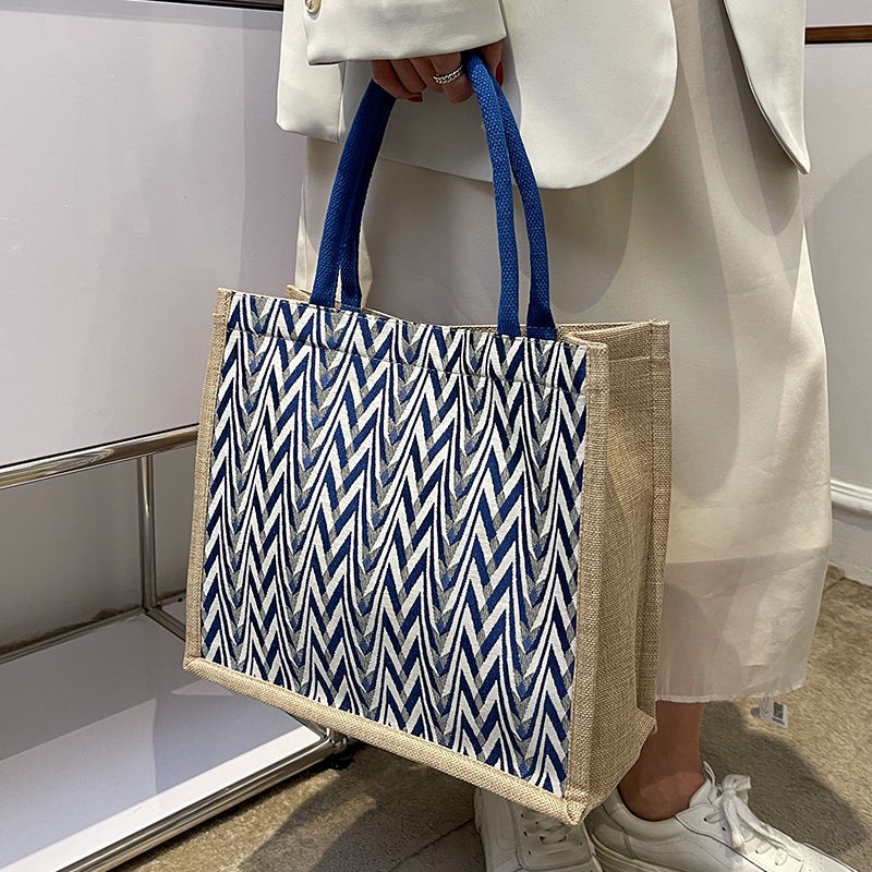 Túi Xách Vải Lanh Cỡ Lớn Thời Trang Cho Nữ