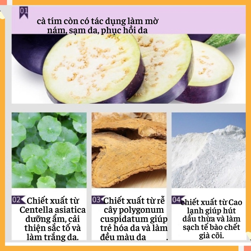Mặt Nạ Bùn Cà Tím PINKYPINKY Mặt Nạ Đất Sét Dưỡng Ẩm Chăm Sóc Da Kiềm Dầu Mờ Nám Nâng Cơ Nội Địa Trung