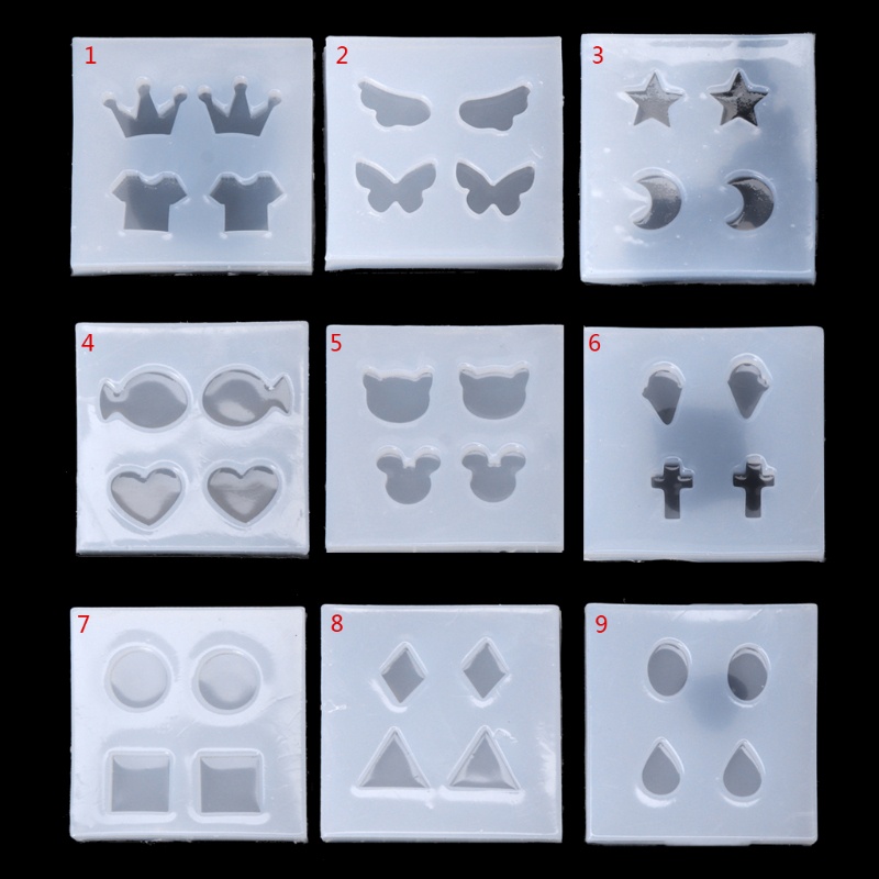 Khuôn Silicone Hình Mặt Trăng Ngôi Sao Làm Bông Tai DIY