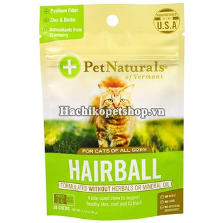 Viên kẹo nhai ngừa búi lông cho mèo Hairball 30v - hachikopetshop