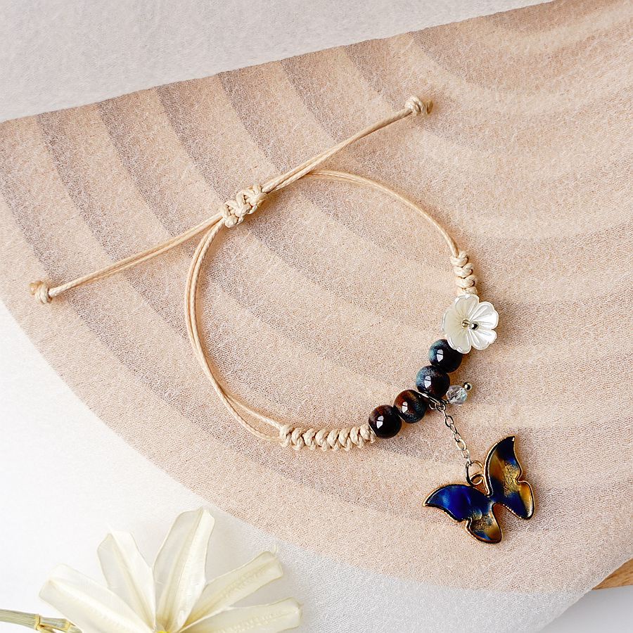 Vòng Tay Đính Hạt Ngọc Trai/ Bông Hoa/ Bươm Bướm/ Bông Hoa/ Vỏ Sò Độc Đáo Thời Trang Hàn Quốc Cho Nữ