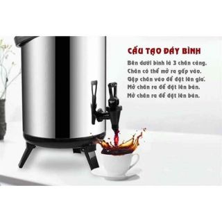 Bình ủ trà inox 6 lít [3 LỚP GIỮ NHIỆT]