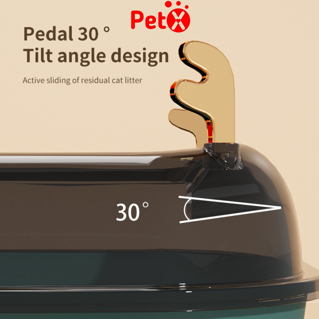 Khay vệ sinh cho mèo, chậu cát mèo có vòm chống văng cát cho mèo vừa và lớn đến 7.5kg