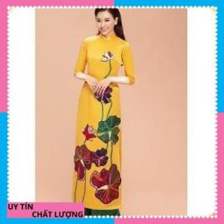 [ HÀNG CAO CẤP ] áo dài truyền thống lụa 3D