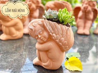 Chậu Thiên Thần say ngủ đất nung