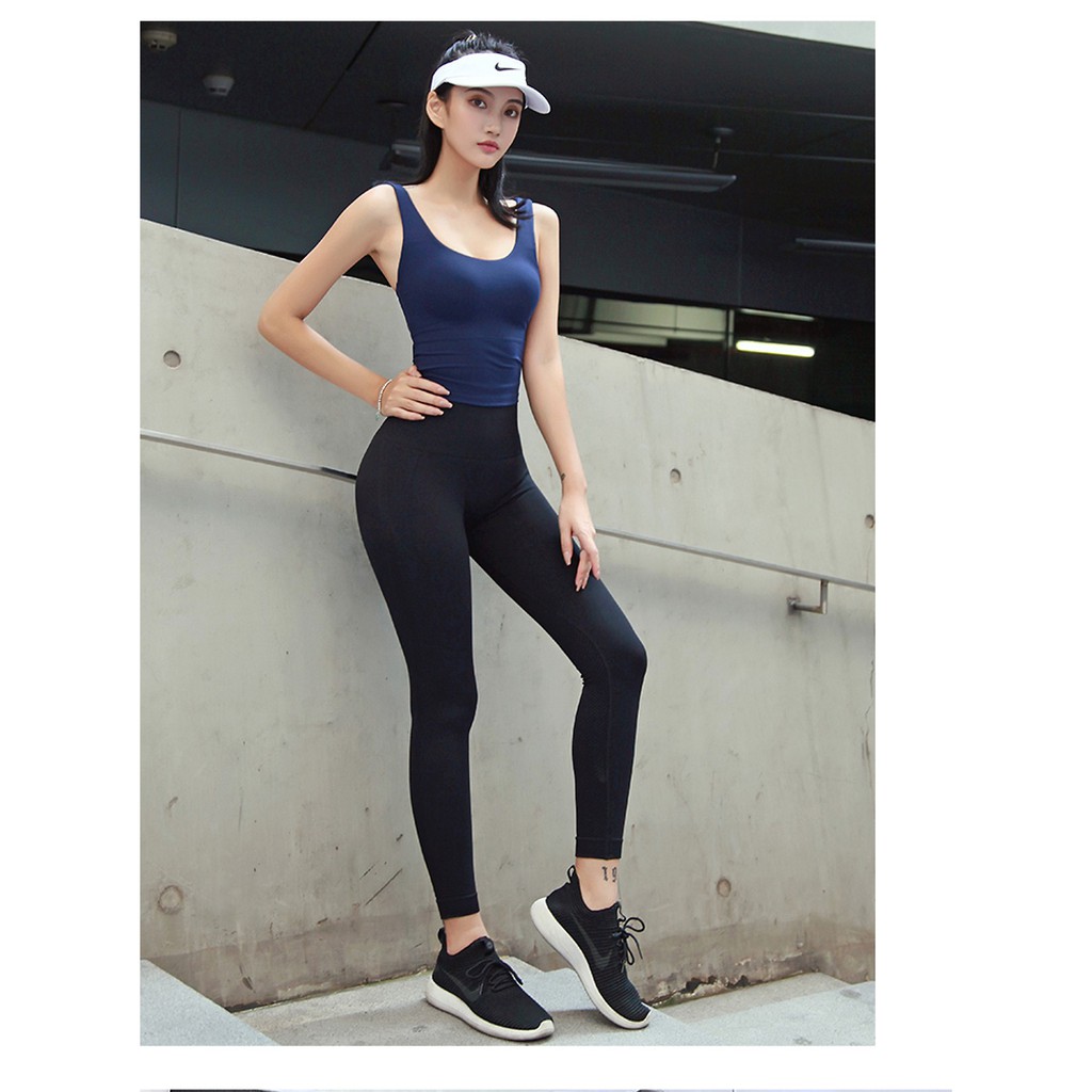 Quần Legging Tập Yoga Tập Gym Thể Thao Co Giãn, Nâng Mông, Lưng Cao - Hàng Chính Hãng miDoctor - Màu Đen Gợi Cảm