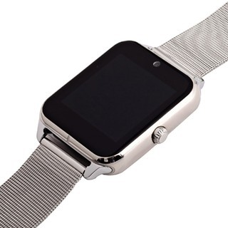 Đồng hồ thông minh dây thép có khe sim Smartwatch ZV60 (Đen)