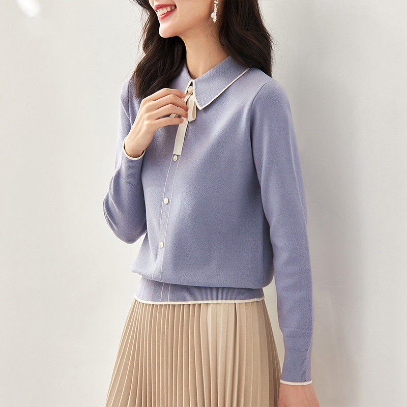 Áo sweater cổ búp bê thời trang xinh xắn cho nữ