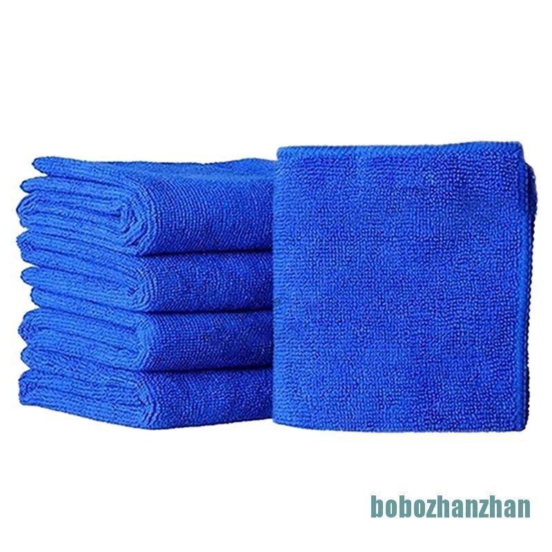 [bobozhanzhan]5Pcs Fabulous Great Blue Wash Cloth Car Auto Care Microfiber Cleaning Towels