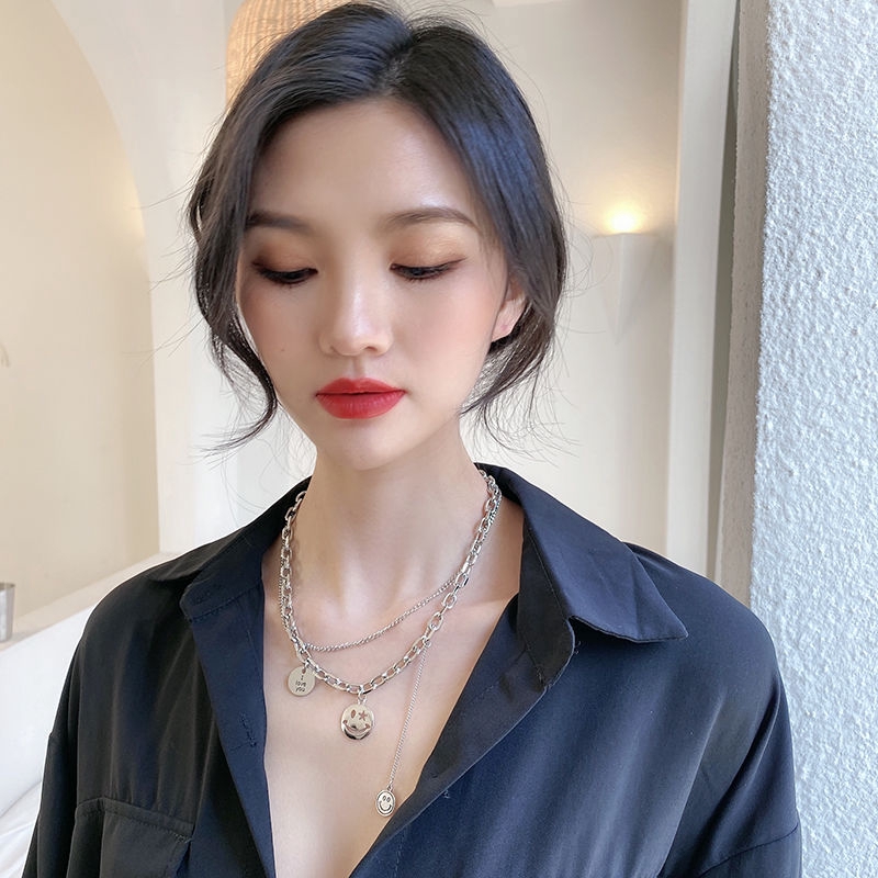 Dây Chuyền Mặt Hình Mặt Cười Đơn Giản Cá Tính