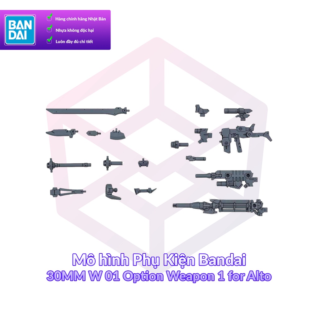 Mô Hình Phụ Kiện Bandai 30MM W 01 Option Weapon 1 for Alto 1/144 [30MM]