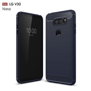 Ốp lưng ipaky carbon fiber cho lg v30 xanh đen
