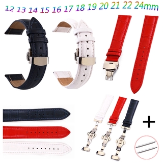 Dây đeo đồng hồ bằng da 12 13 14 15 16 17 18 19 20 21 22 24mm