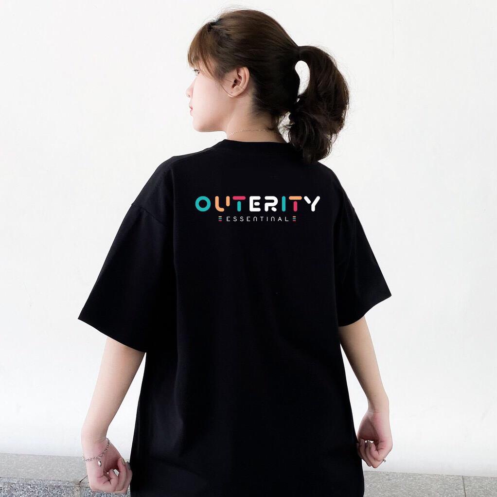 Áo Thun CẦU VỒNG OUT.ER Ulzzang Unisex thun cotton đen trắng