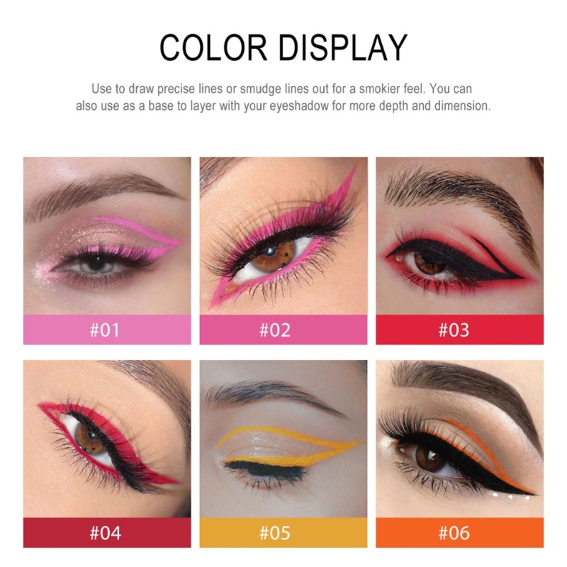 Bút Kẻ Mắt Dạng Gel Chống Nước Lâu Trôi 20 Màu Tùy Chọn