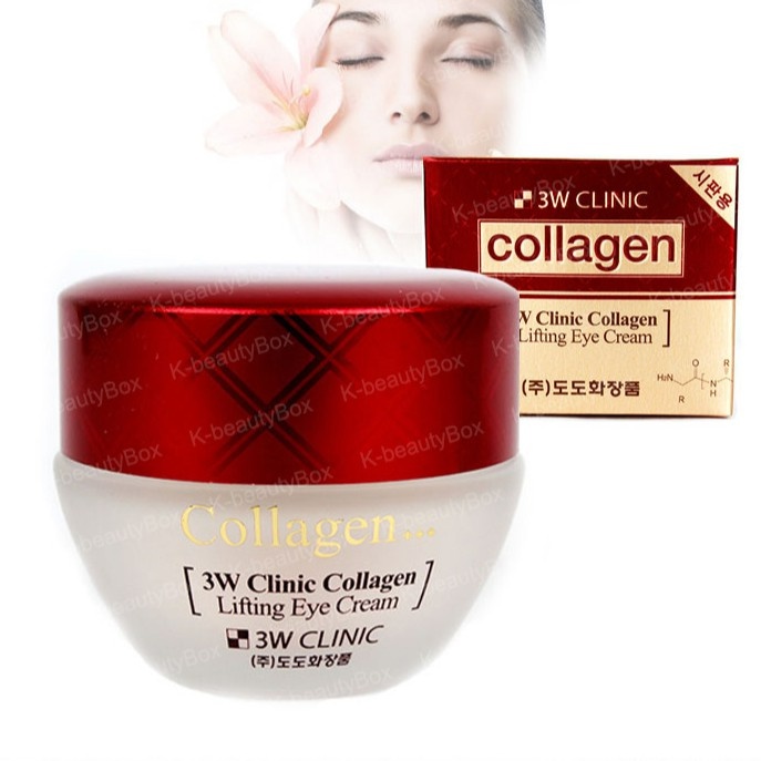 Kem dưỡng ẩm,kem dưỡng trắng da 3W Clinic Collagen Whitening Cream collagen ngừa lão hóa,tái tạo da,dưỡng trắng da mặt