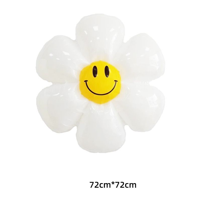 Bóng hình hoa cúc trắng trang trí tiệc sinh nhật, party Fubao Store