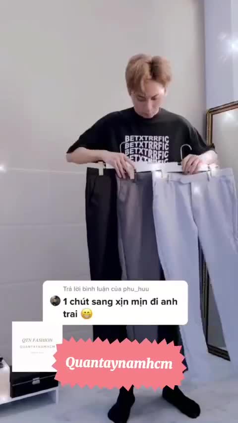 Quần Tây Nam Hàn Quốc Ống Côn Cao Cấp QTN Fashion, chất vải co giãn dày dặn, form Slimfit hàn quốc | BigBuy360 - bigbuy360.vn