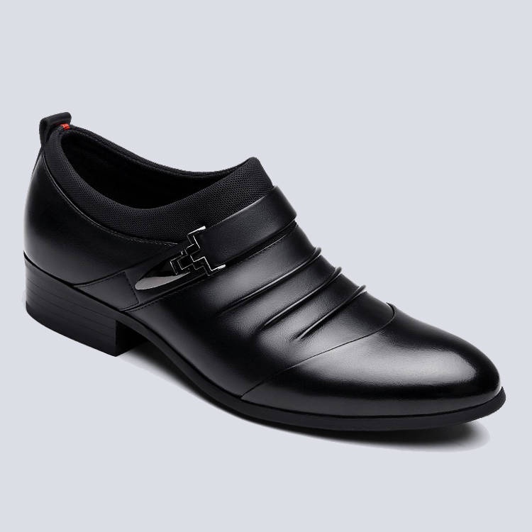 Leather shoes men's business dress casual leather shoes spring single shoes lazy shoes Korean version breathable men Dad