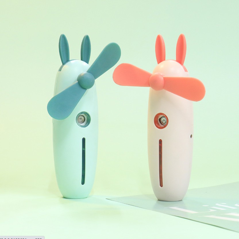 Quạt mini cầm tay phun sương hình thú dễ thương pin sạc,quạt điện cầm tay S005 | BigBuy360 - bigbuy360.vn