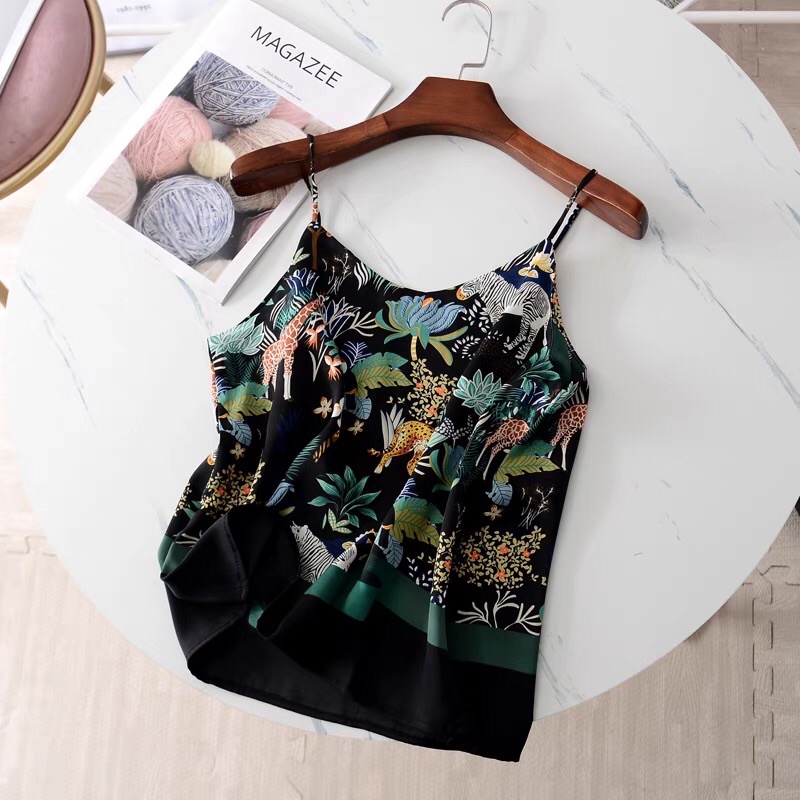 Áo 2 dây hoạ tiết