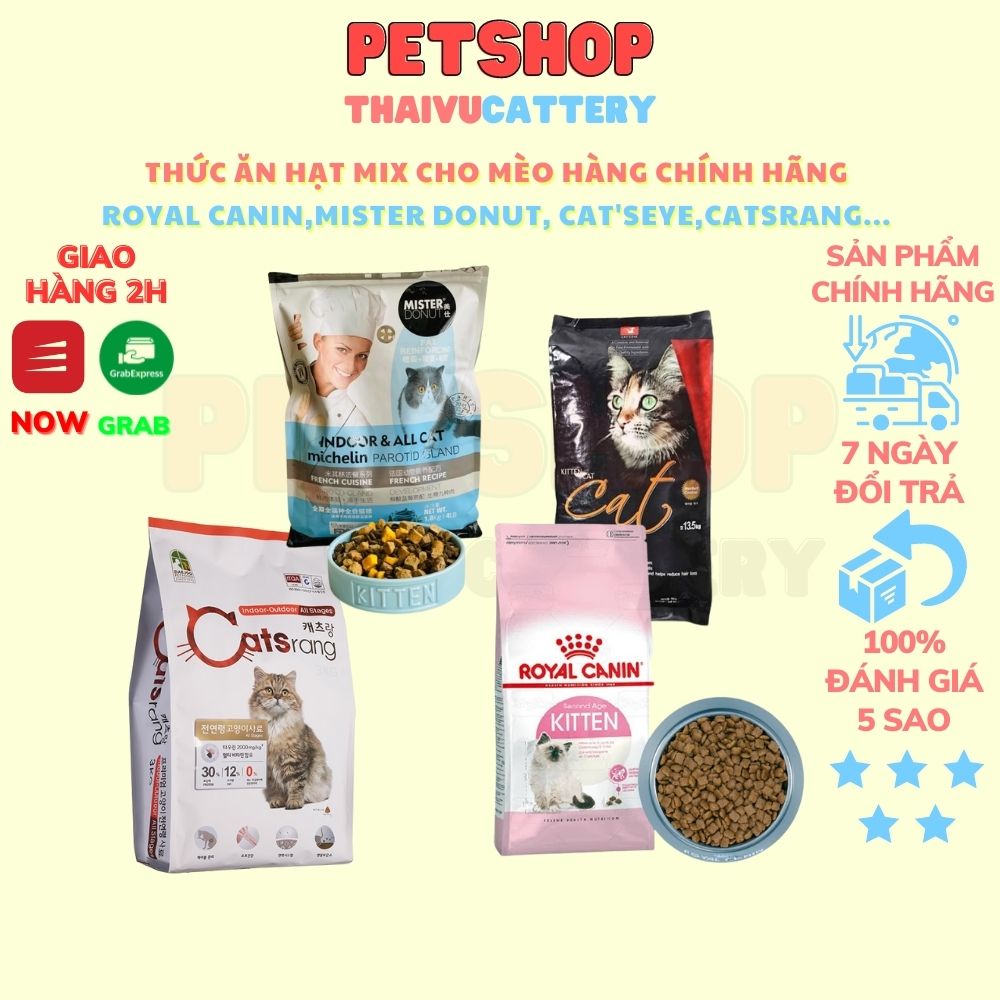 Thức ăn hạt Mix cho mèo mọi lứa tuổi hàng chính hãng