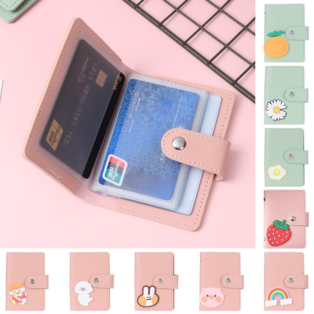 Ví Da PU 26 Ngăn Đựng Thẻ Siêu Mỏng Họa Tiết Hoạt Hình