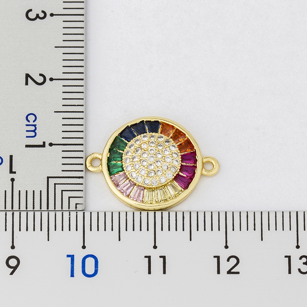 Vòng Tay Chuỗi Tròn Đính Đá Zircon Nhiều Màu Sang Trọng Cho Nữ