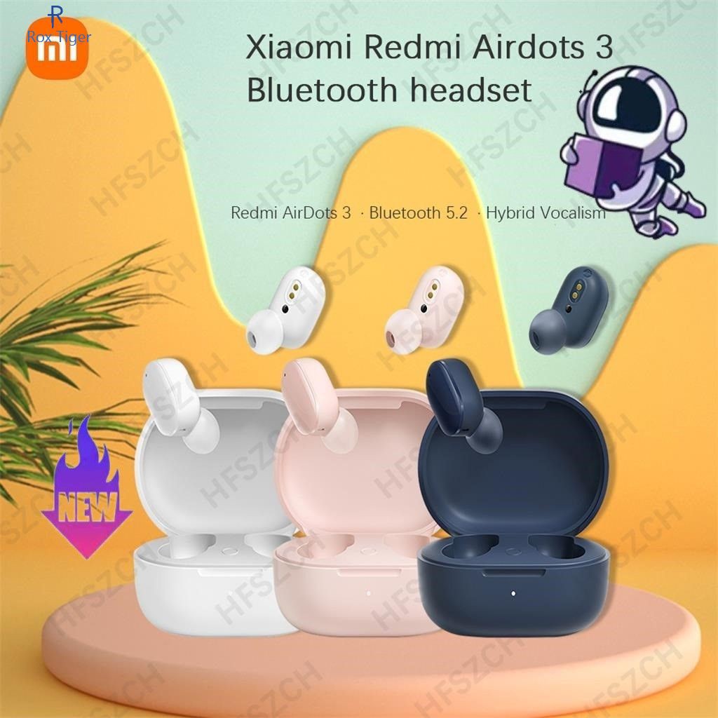 Xiaomi Redmi AirDots 3 TWS Wireless Bluetooth 5.2 Earphone Hybrid Vocalism Mi True Wireless Headset/3 Colors TWS Bluetooth Earphone inPodTouch Airpod Wireless Headphone Earbuds Sports Headsets For iPho.ne Xiaomi Smart Phone Android Phone