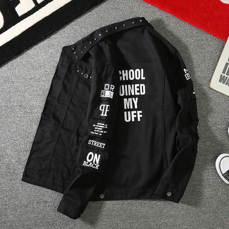 Áo Khoác Denim Phong Cách Hàn Quốc Thời Trang Thu Xuân Dành Cho Nam