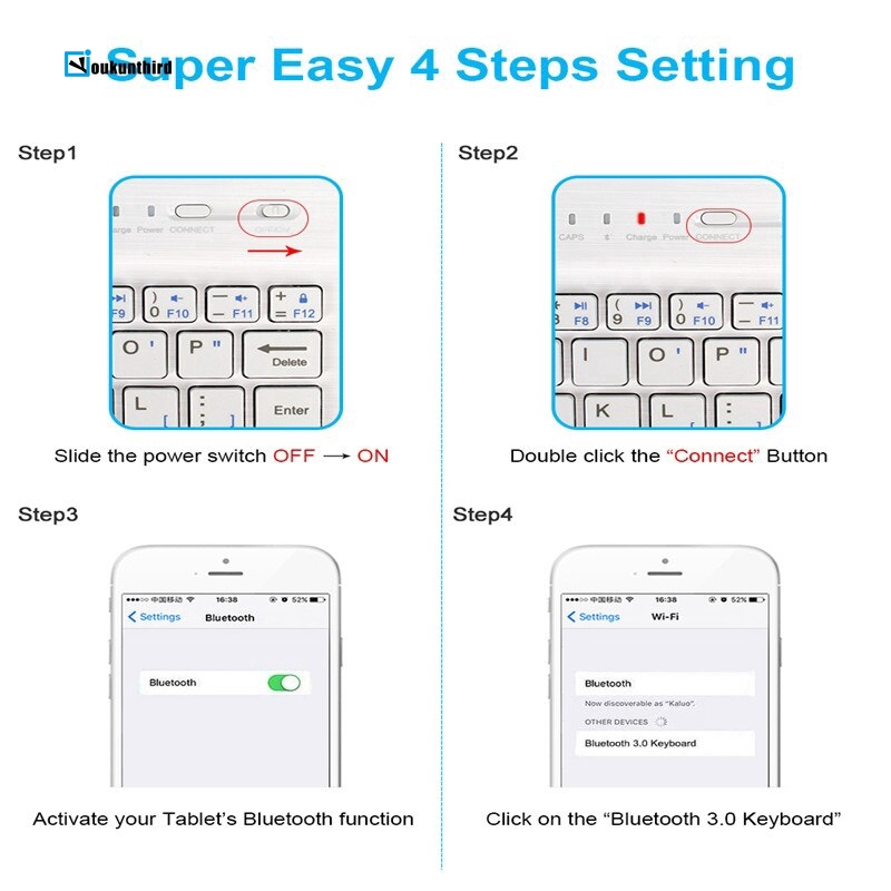 Bàn Phím Bluetooth Không Dây Mini Cho Máy Tính Bảng Ipad | BigBuy360 - bigbuy360.vn